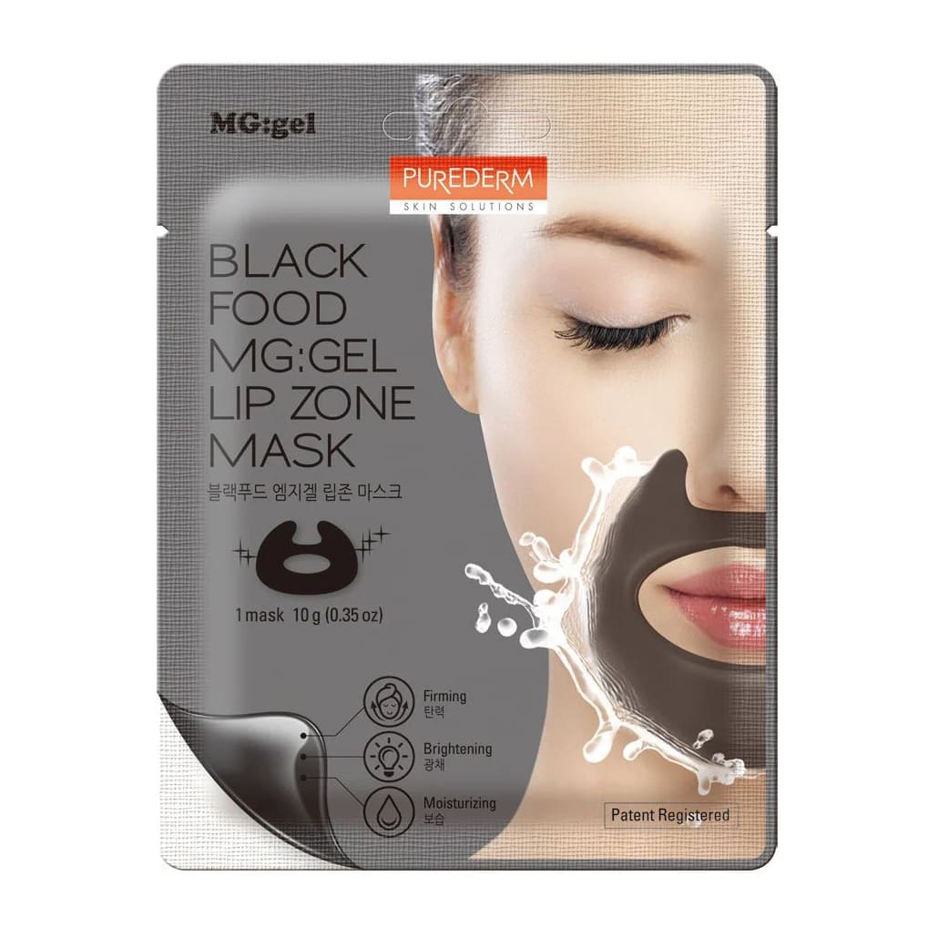 Purederm Black Food Lip Zone Mask - 23gm - Bloom Pharmacy