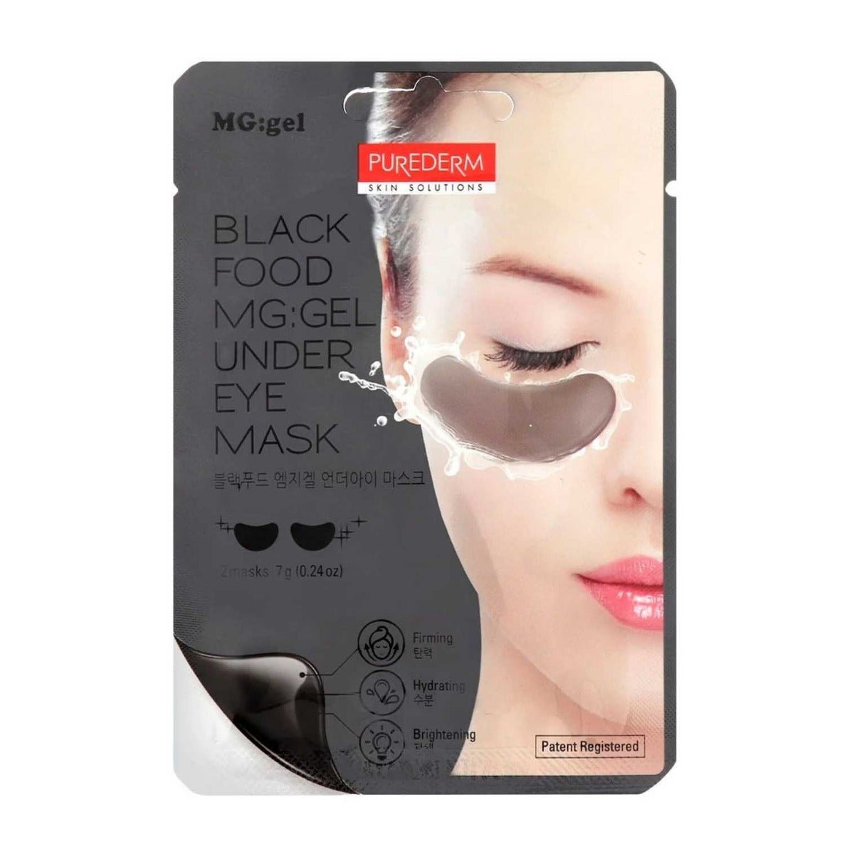 Purederm Black Food Under Gel Eye Mask – 2 Masks - Bloom Pharmacy