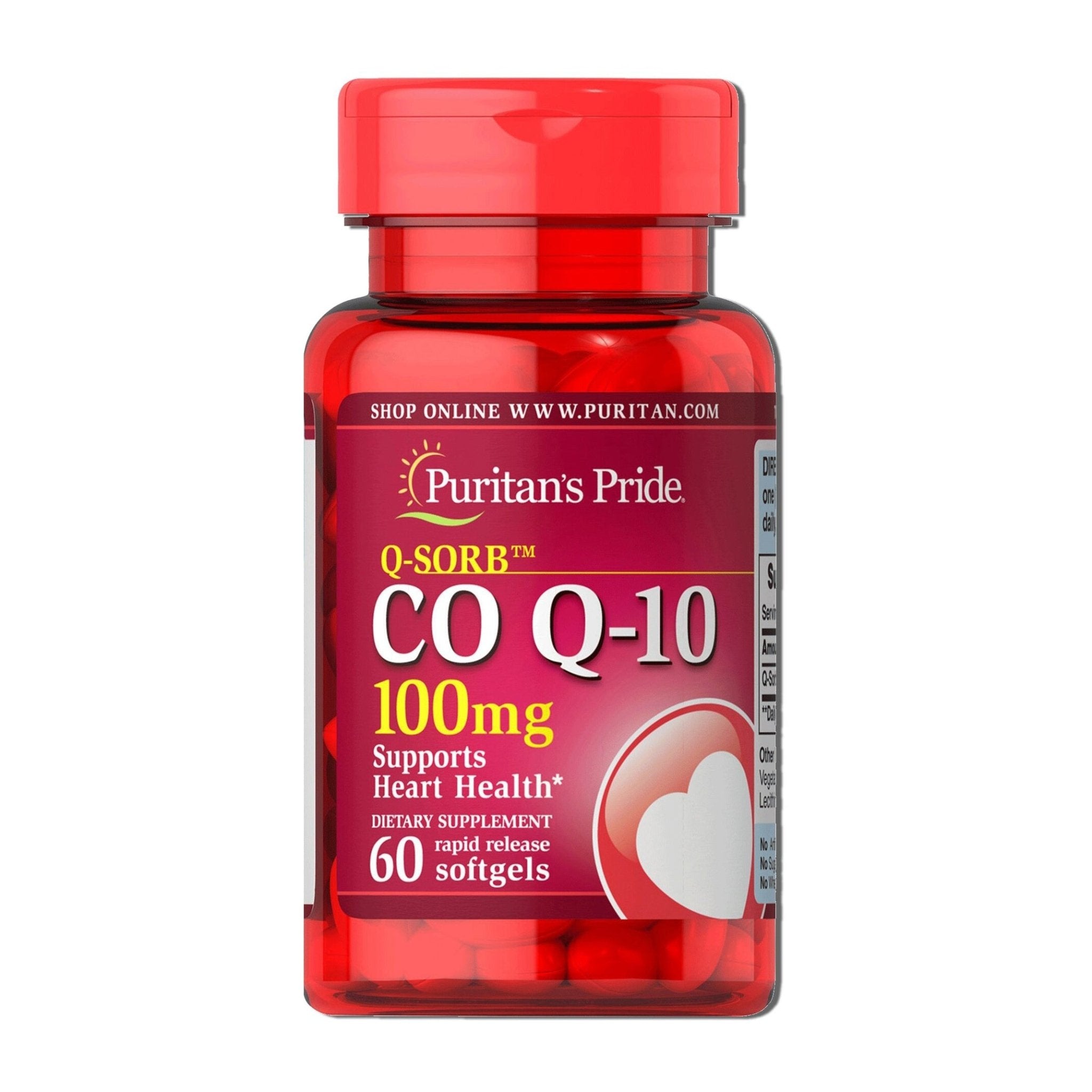 Puritan’s Pride Co Q-10 100mg Support Heart Health – 60 Softgels - Bloom Pharmacy
