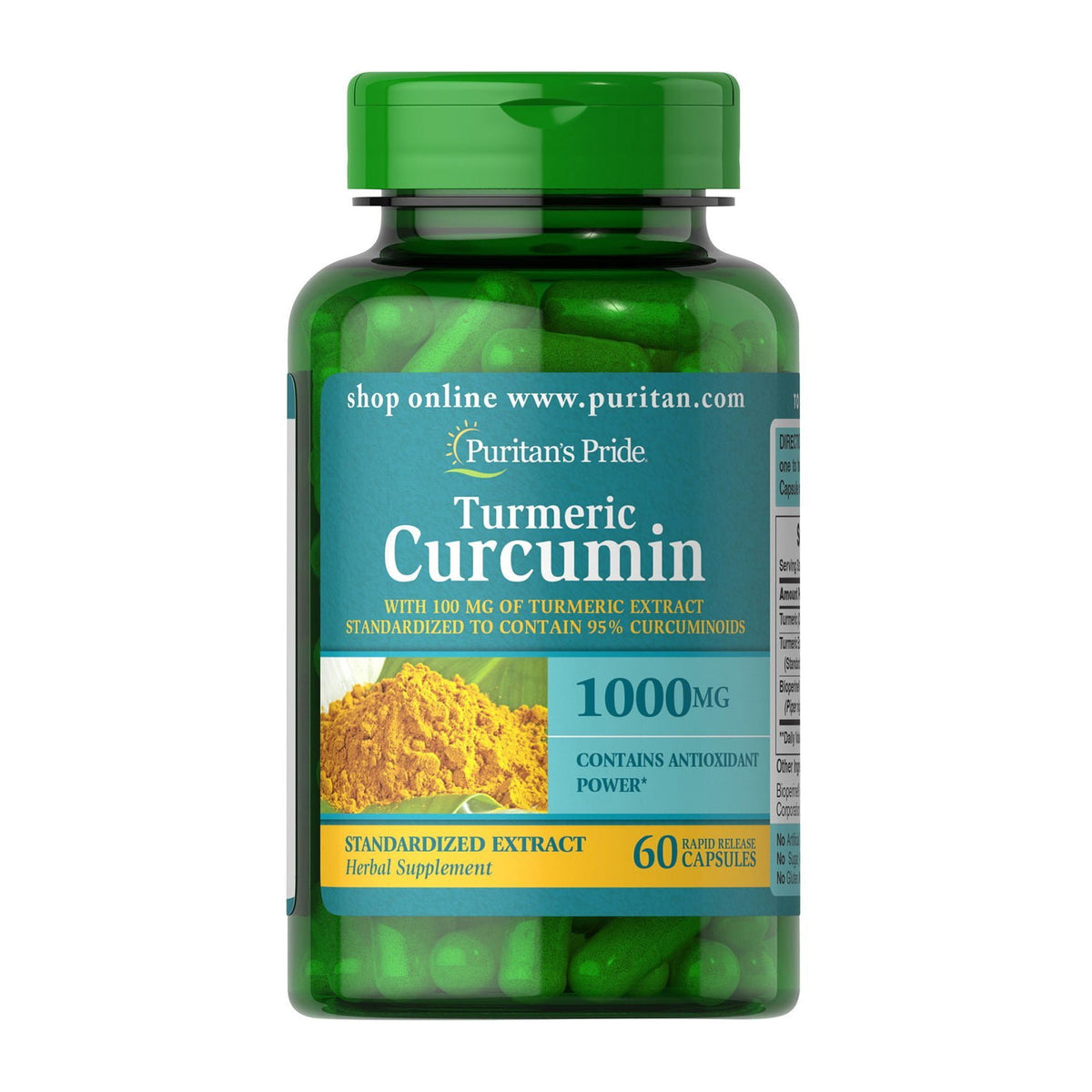 Puritan’s Pride Turmeric Curcumin 1000mg - 60 Capsules - Bloom Pharmacy