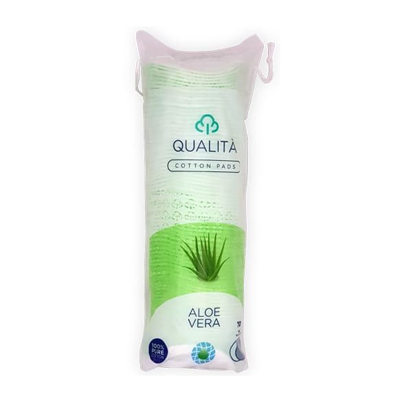 Qualita Makeup Removal Cotton Pads Aloe Vera - 70pcs - Bloom Pharmacy