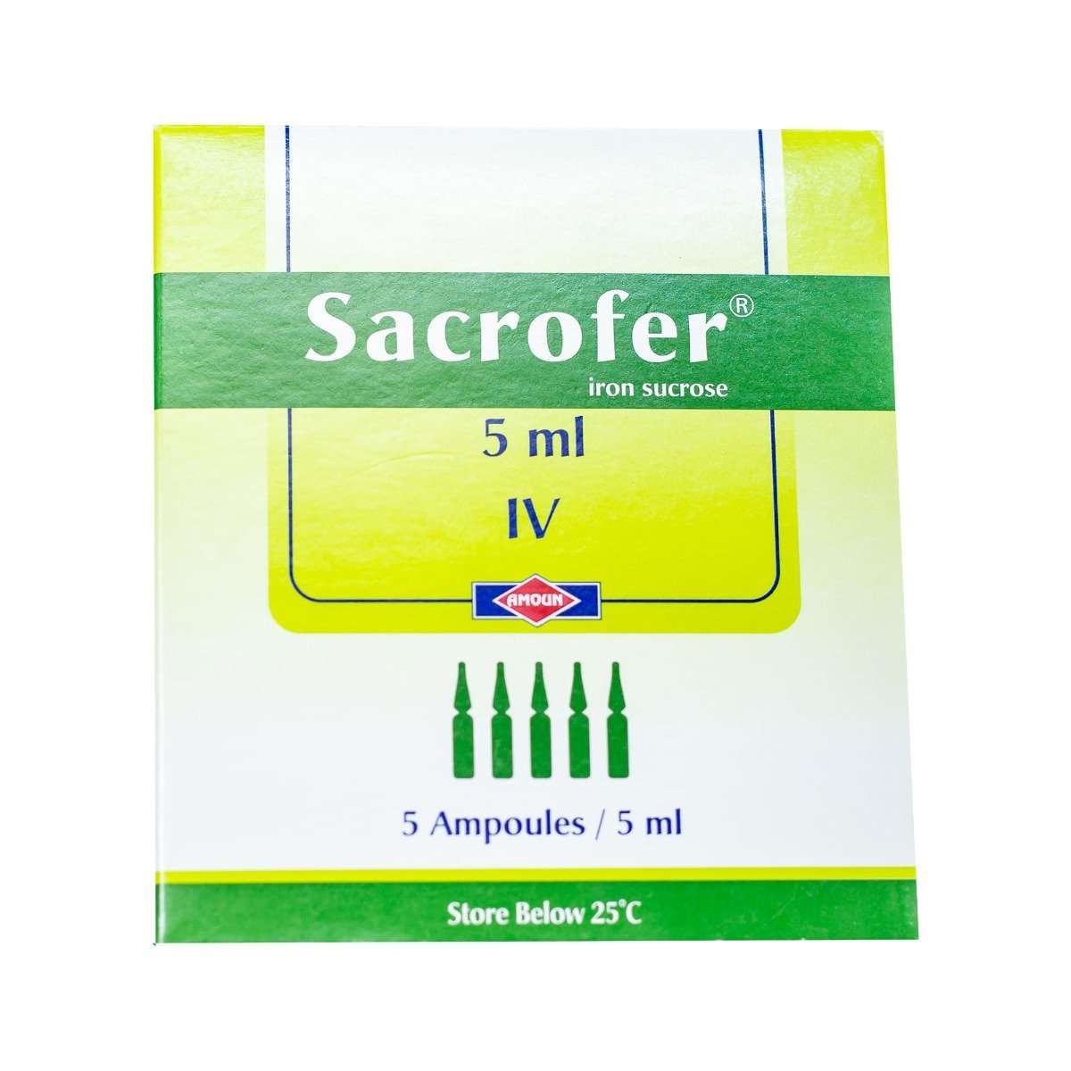 Sacrofer 100 mg-5 ml - 5 Ampoules - Bloom Pharmacy