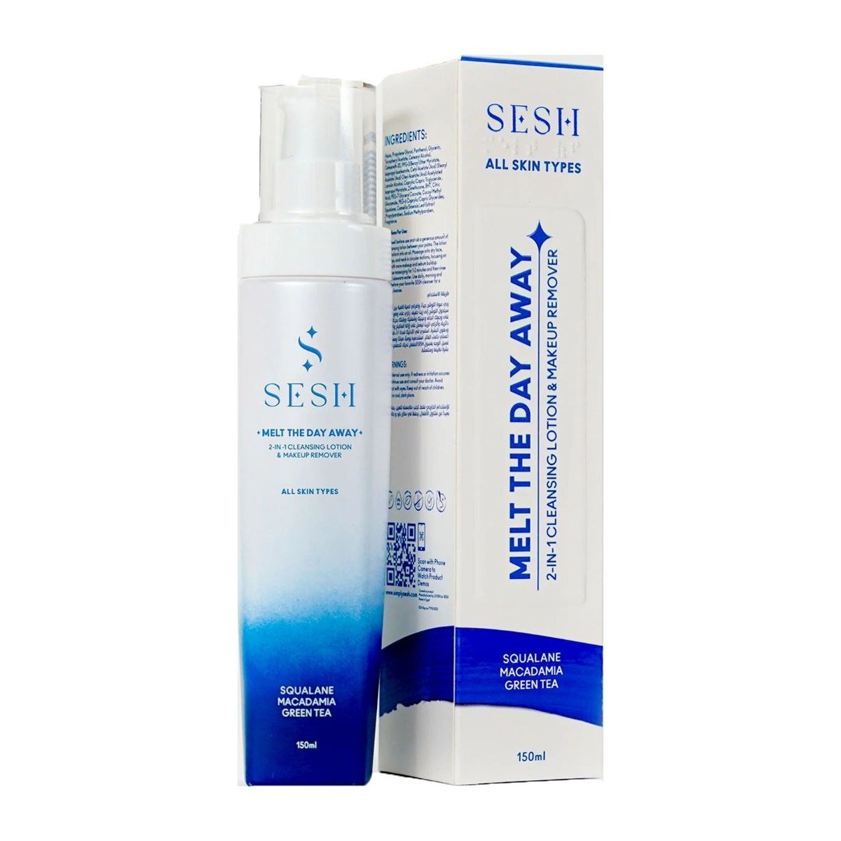 Sesh Melt The Day Away 2 In 1 Cleansing Lotion & Makeup Remover – 150ml - Bloom Pharmacy