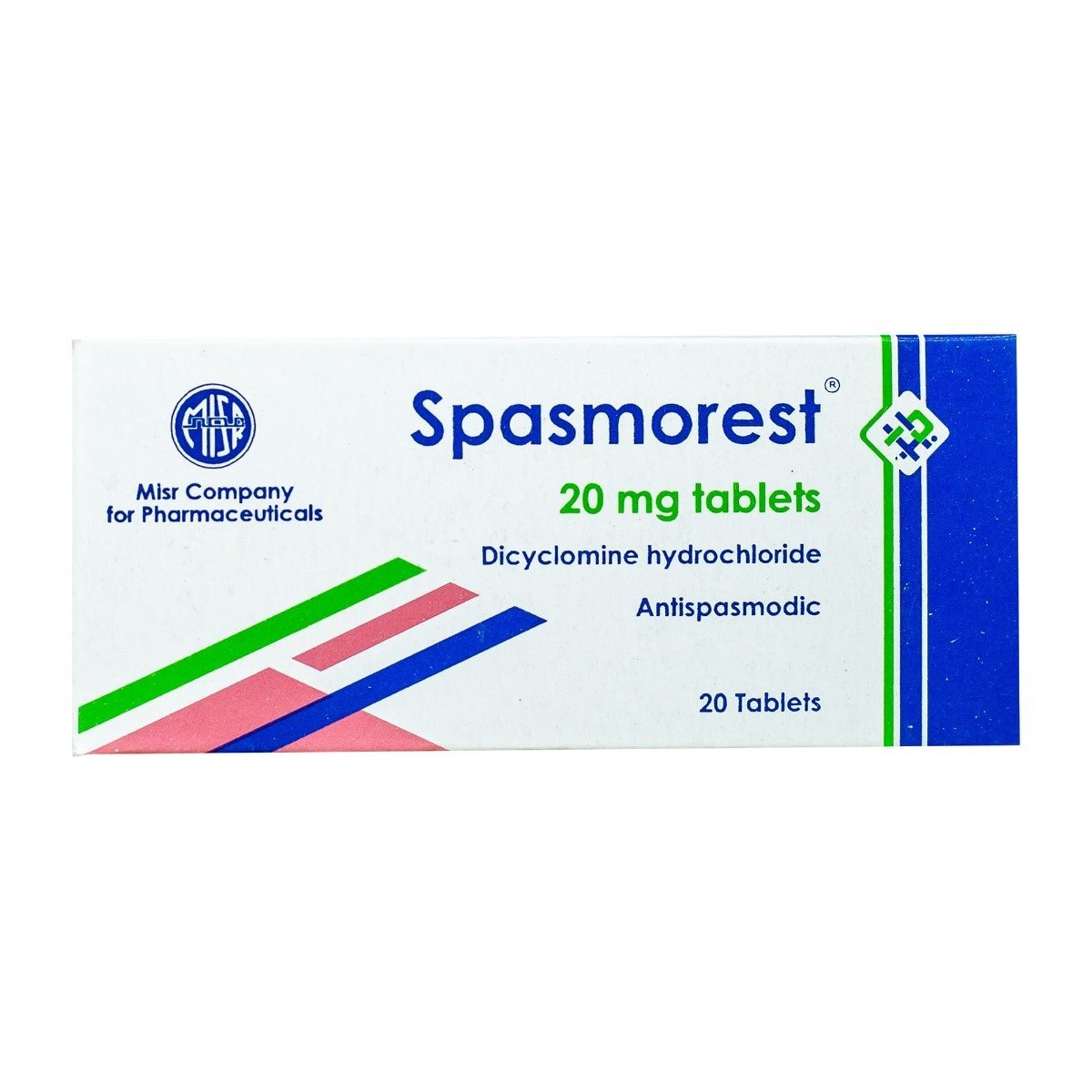Spasmorest 20 mg - 20 Tablets - Bloom Pharmacy