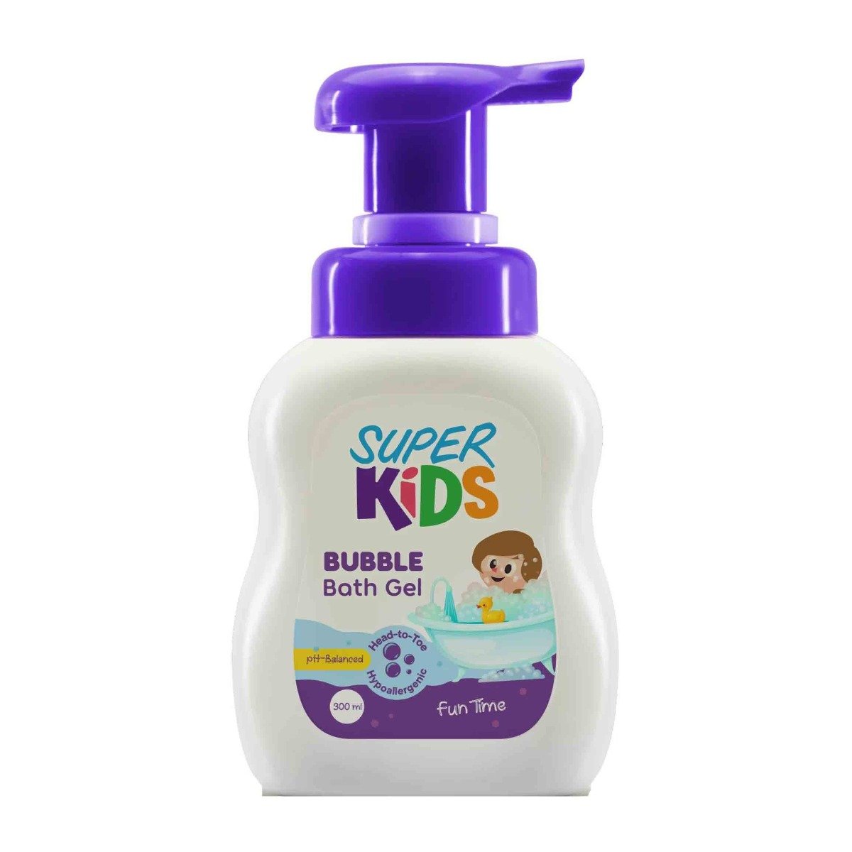 Super Kids Bubble Bath Gel Fun Time – 300ml - Bloom Pharmacy