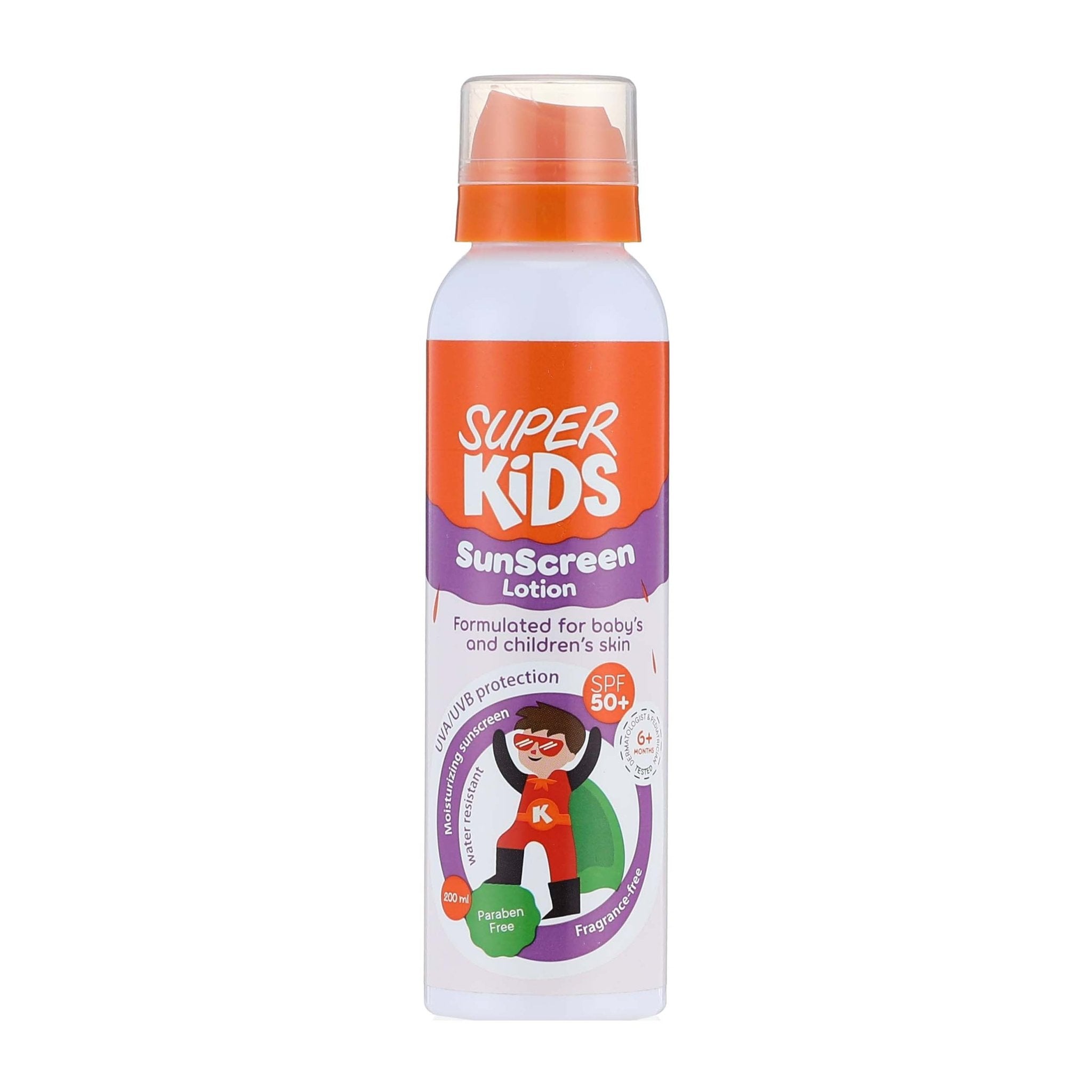 Super Kids Sunscreen SPF50+ 6m+ Lotion Spray – 200ml - Bloom Pharmacy