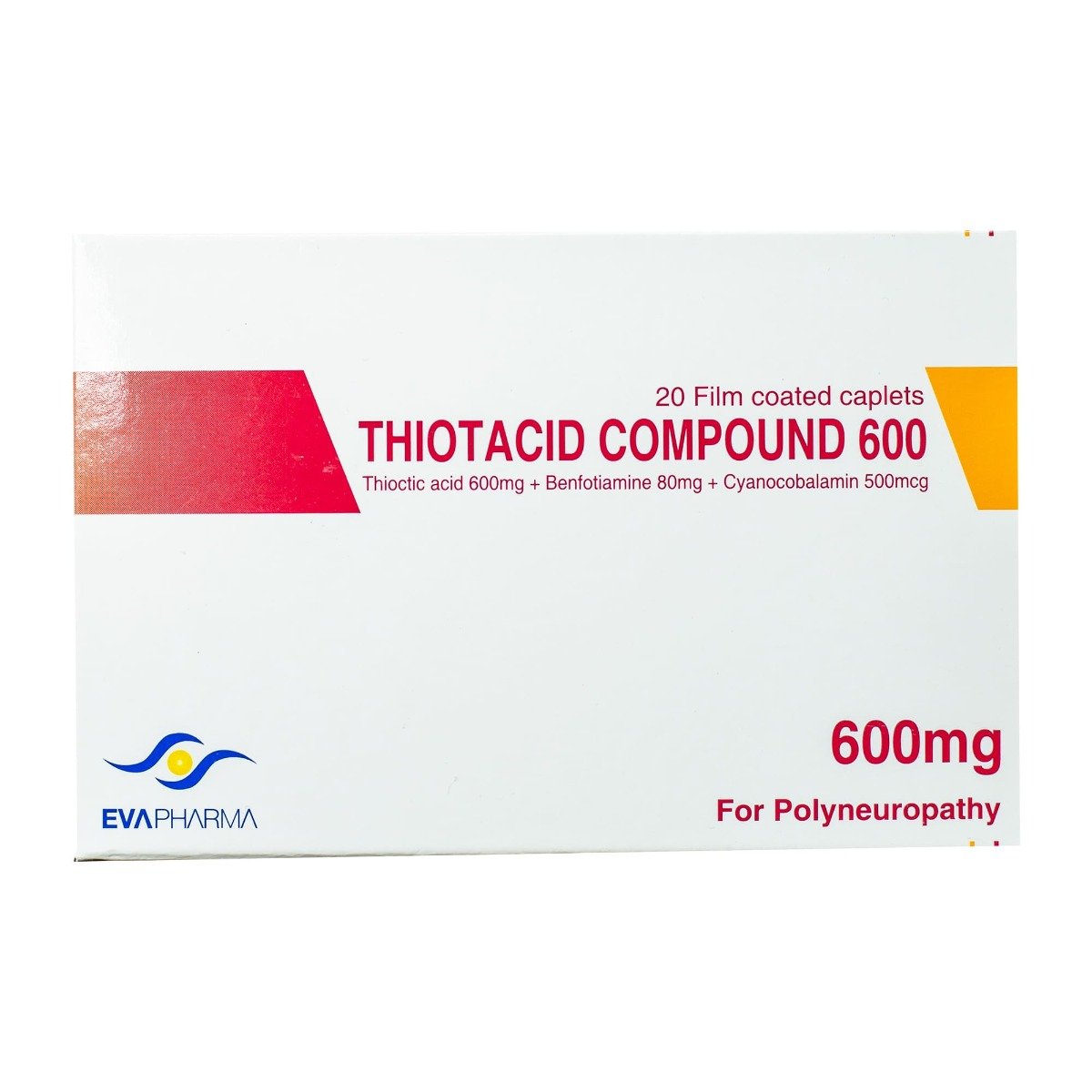 Thiotacid 600 mg Compound - 20 Tablets - Bloom Pharmacy