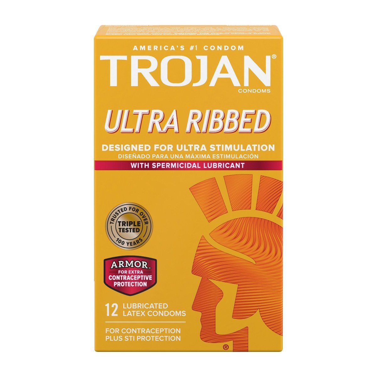 Torjan Ultra Ribbed Condoms - 12 Lubricated - Bloom Pharmacy