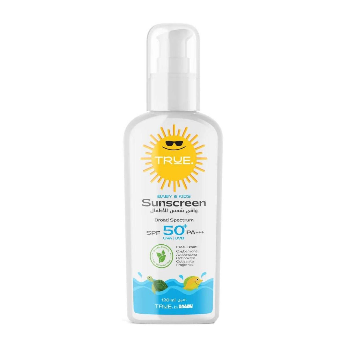 True By Lanalou Baby & Kids SPF 50 Sunscreen Lotion - 120ml - Bloom Pharmacy