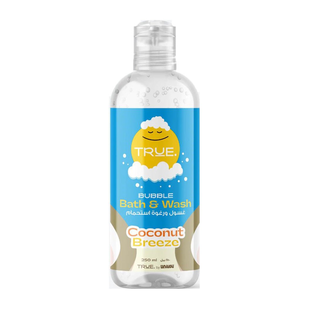 True By Lanalou Coconut Breeze Bubble Bath & Wash Gel - 250ml - Bloom Pharmacy