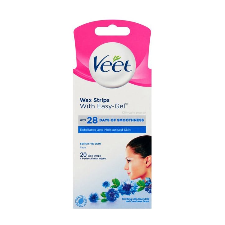 Veet Face Wax Strips for Sensitive Skin - 20 Strips - Bloom Pharmacy