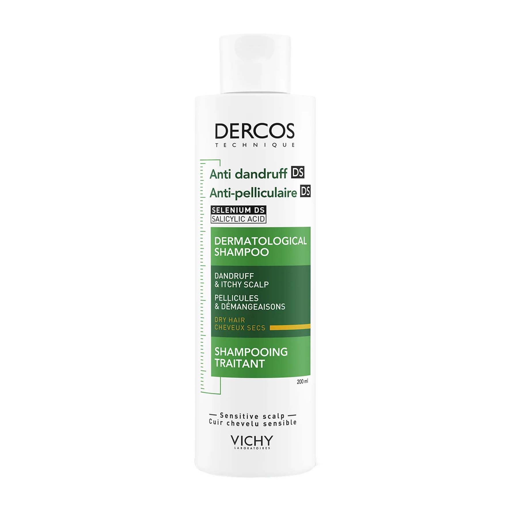 Vichy Dercos Anti Dandruff Shampoo For Dry Hair - 200ml - Bloom Pharmacy