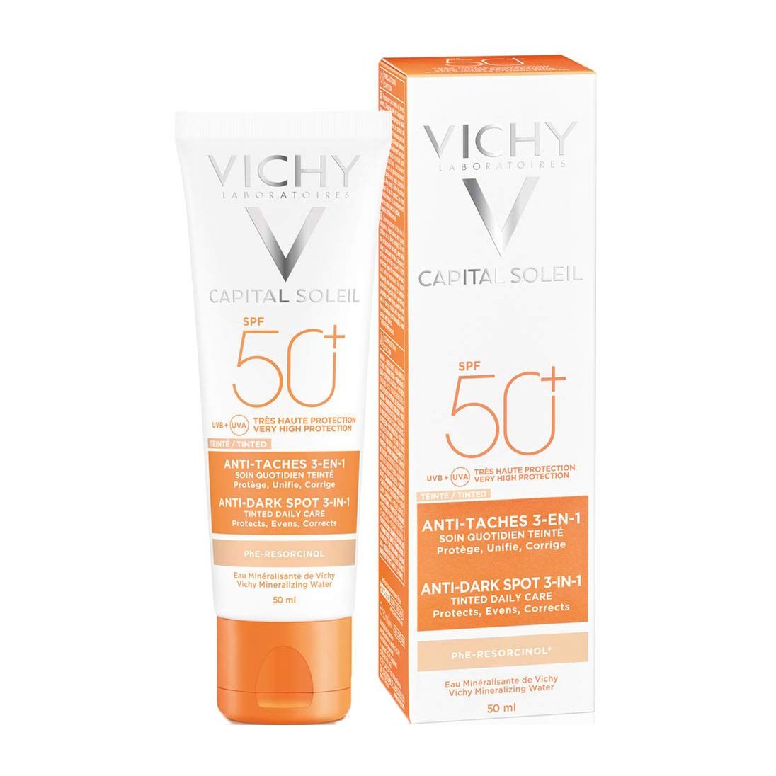 Vichy IDEAL SOLEIL 3-in-1 Tinted Anti-Dark Spots Care SPF50+ 50ml - Bloom Pharmacy