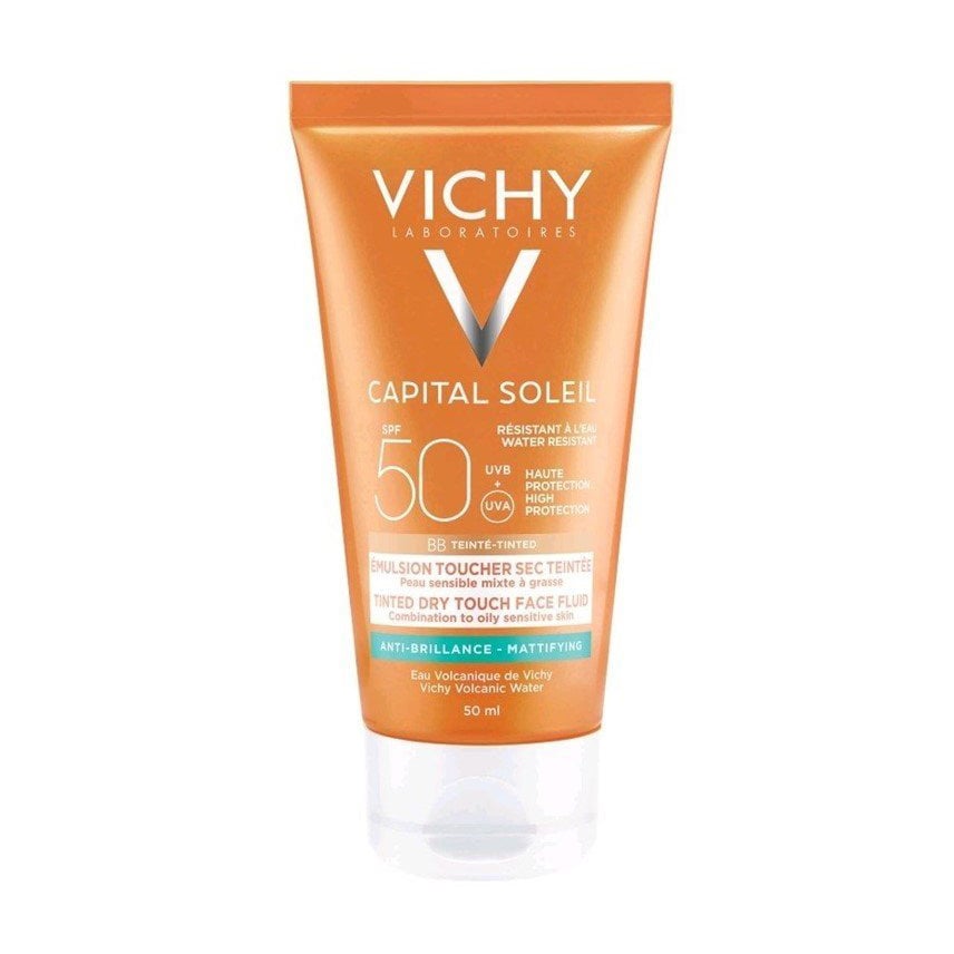 Vichy Ideal Soleil BB Tinted Mattifying Face Fluid Dry Touch SPF50 50ml - Bloom Pharmacy