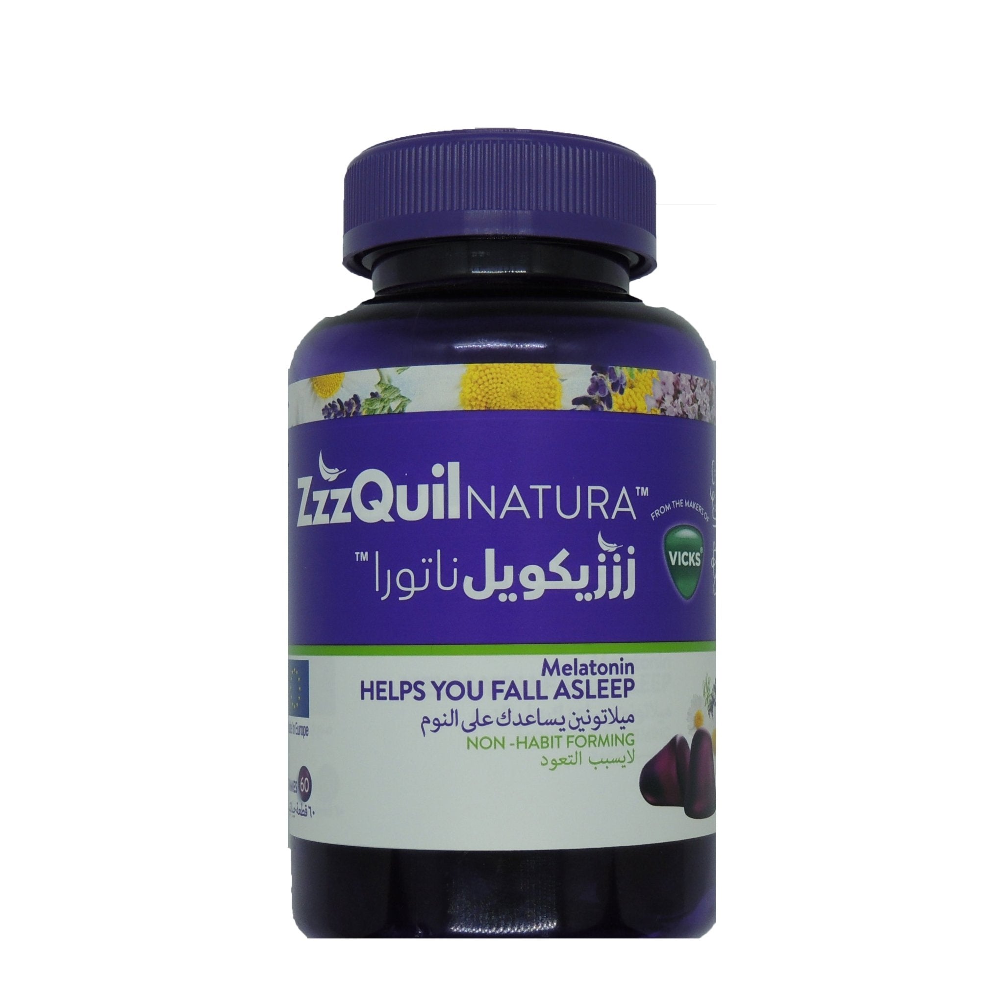 Vicks Zzzquil Natura Melatonin 1mg Berry Flavour - 60 Gummies - Bloom Pharmacy