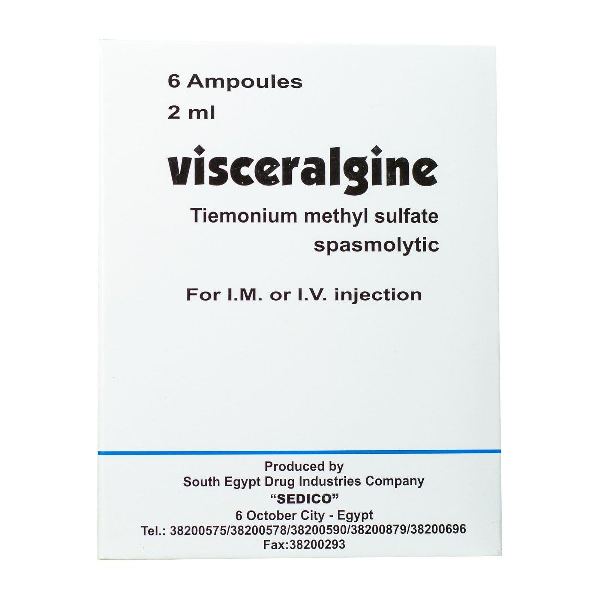 Visceralgine 5 mg-2 ml - 6 Ampoules - Bloom Pharmacy