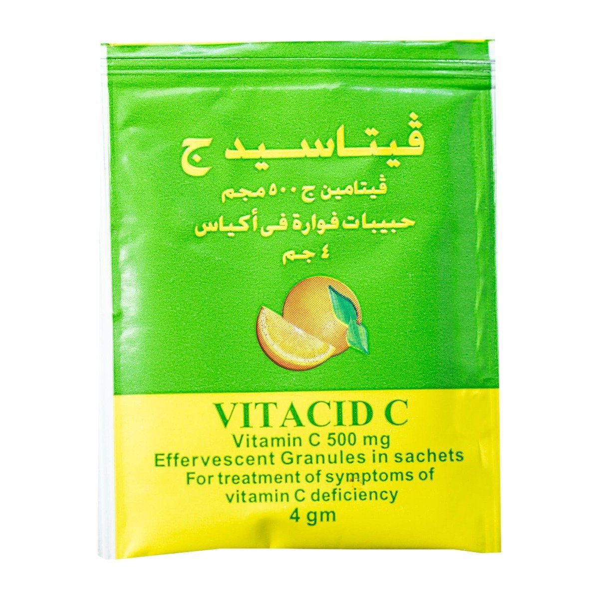Vitacid C 500 mg Effervescent Powder - 12 Sachets - Bloom Pharmacy