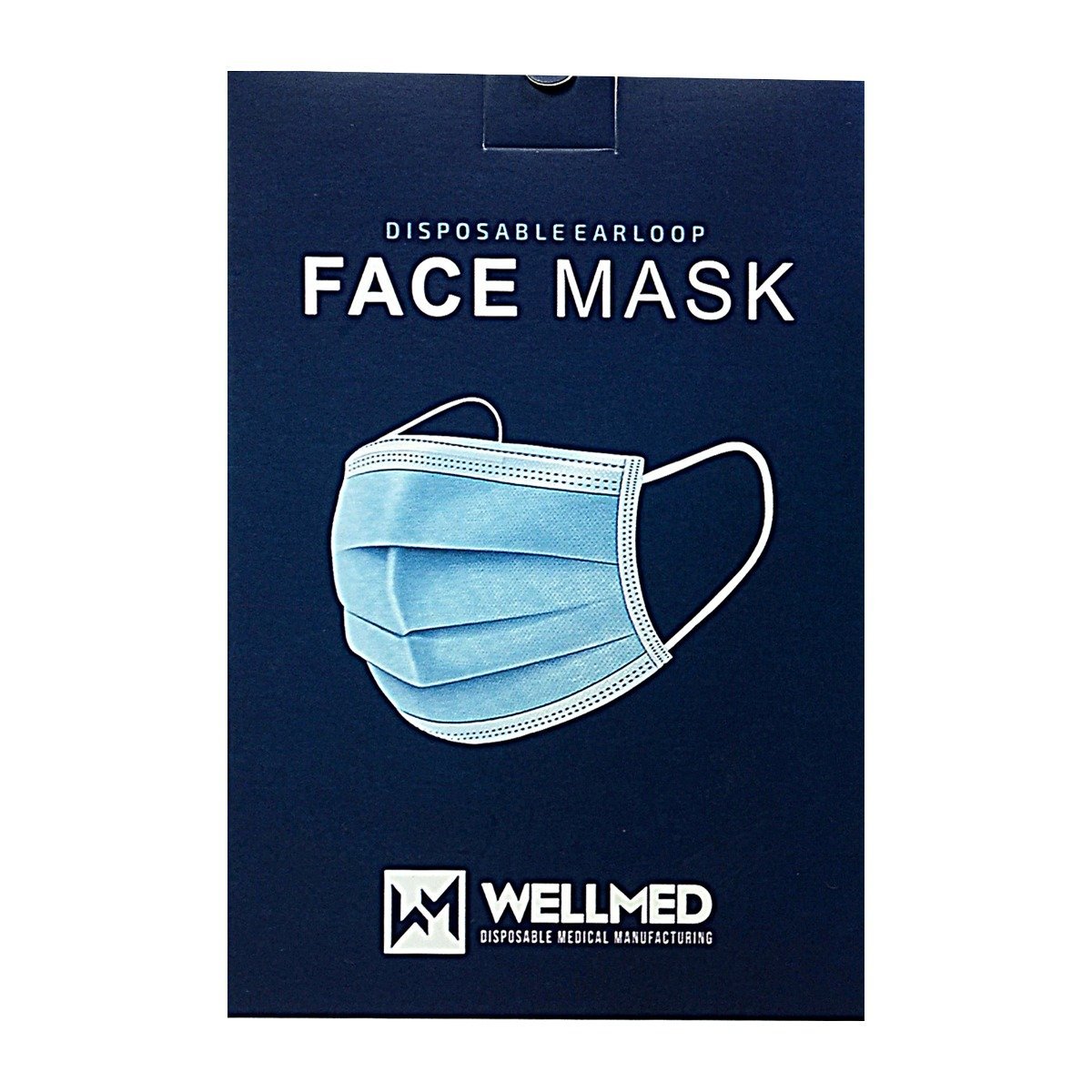 Wellmed Elastic Ear Loop Disposable Face Mask - 50 Masks - Bloom Pharmacy